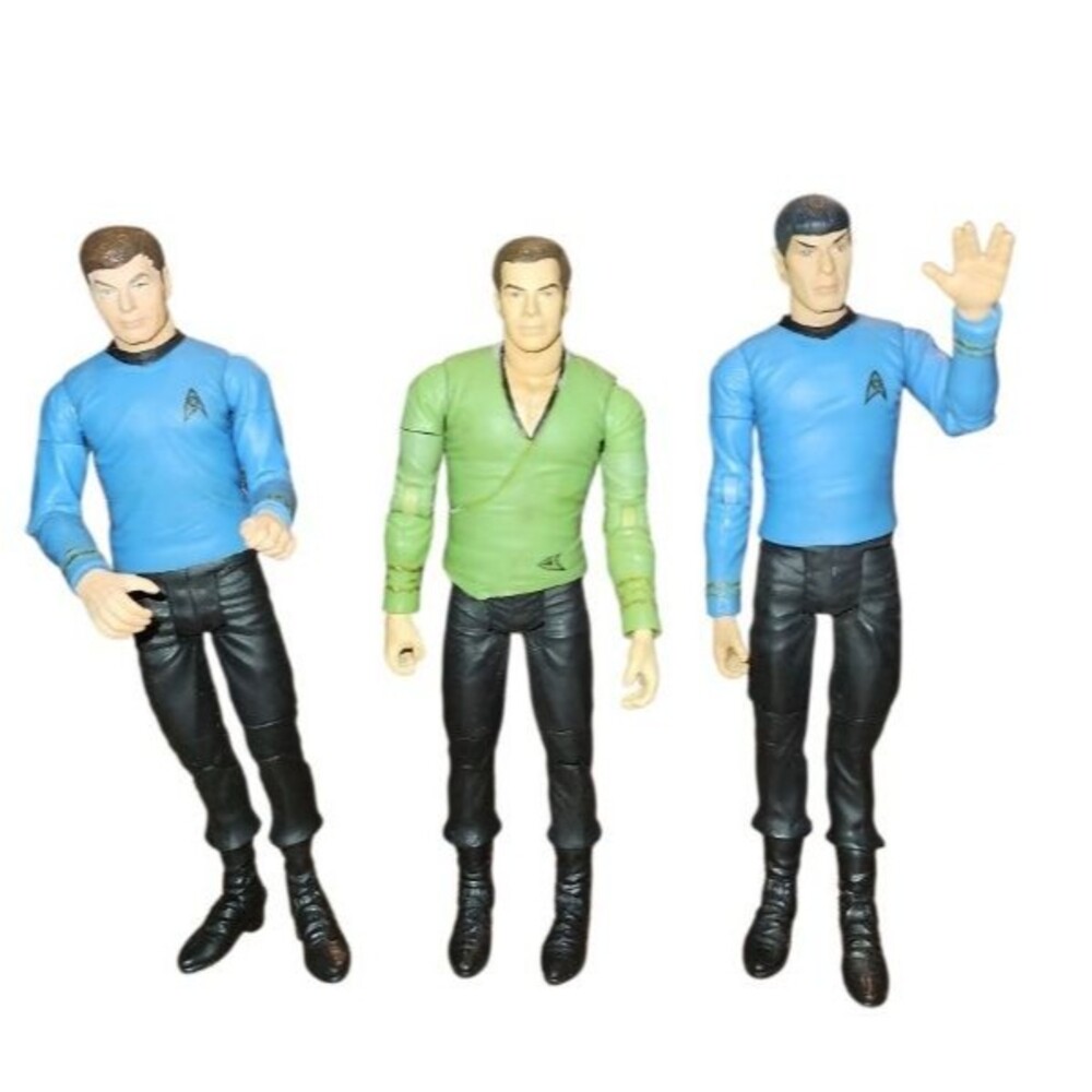 Star Trek  Vintage 2003 Art Asylum TOS Kirk Spock McCoy 7" Figure Lot 3